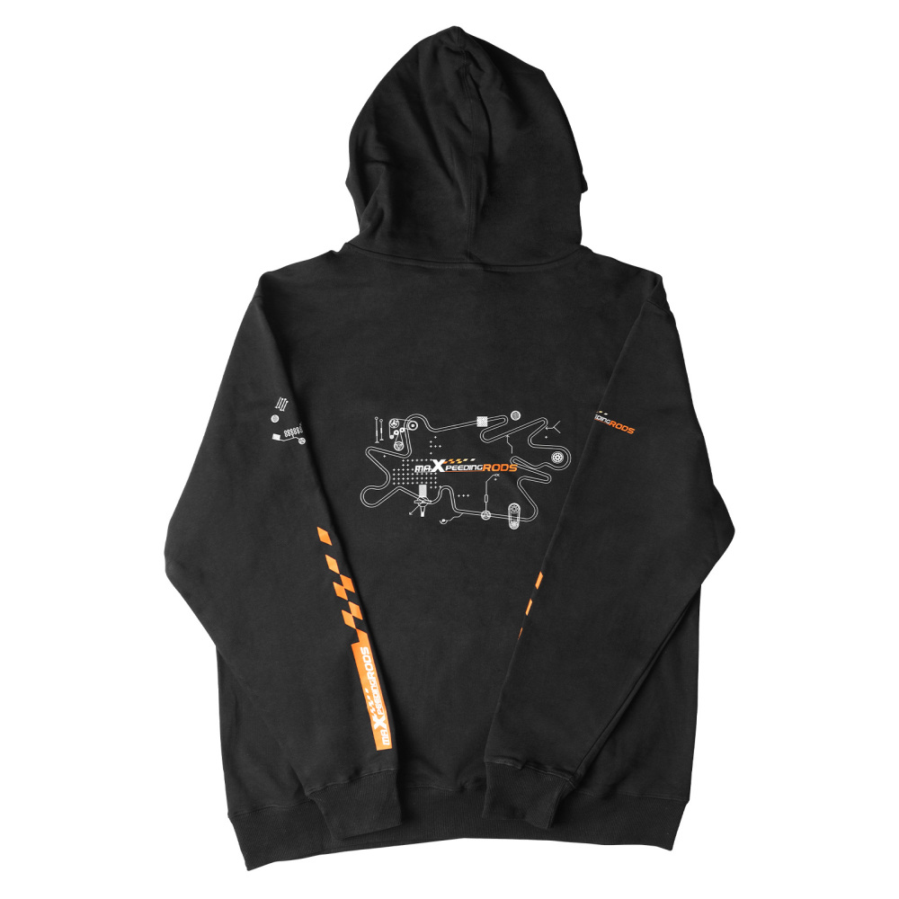  Maxpeedingrods Felpa con cappuccio con logo nero 4XL